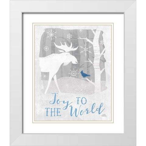 Woodland Wishes III Blue White Modern Wood Framed Art Print with Double Matting by Marshall, Laura