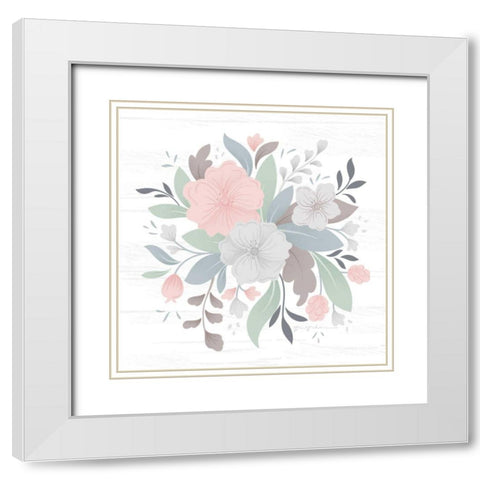 Farmhouse Floral III White Modern Wood Framed Art Print with Double Matting by Graham, Gia