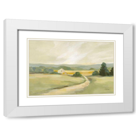 Sage Hills Barn Crop White Modern Wood Framed Art Print with Double Matting by Vassileva, Silvia