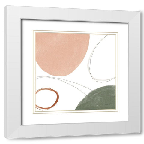 Threads of Motion I Warm Crop White Modern Wood Framed Art Print with Double Matting by Nai, Danhui