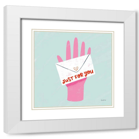 Love Letters I White Modern Wood Framed Art Print with Double Matting by Thorns, Becky