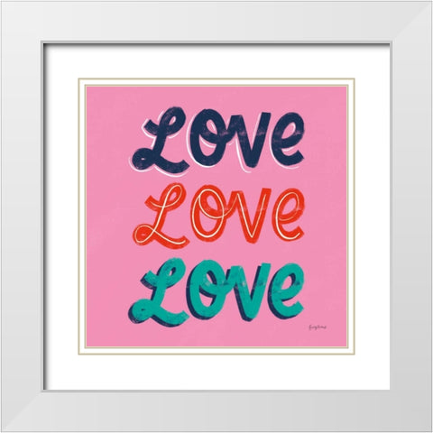 Love Letters III White Modern Wood Framed Art Print with Double Matting by Thorns, Becky