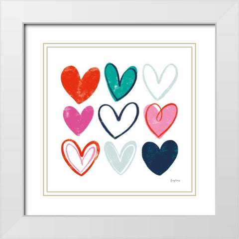 Love Letters VI White Modern Wood Framed Art Print with Double Matting by Thorns, Becky