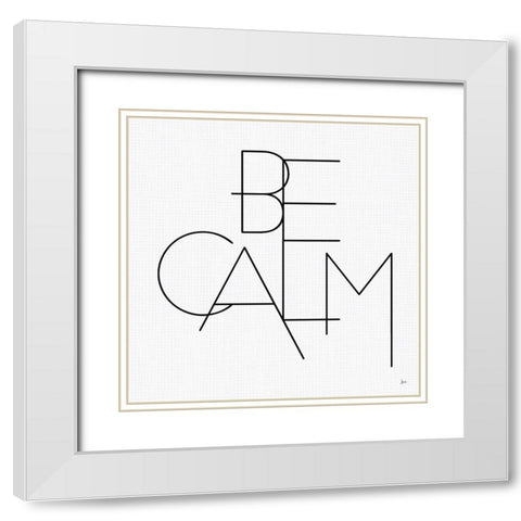 Calm I White White Modern Wood Framed Art Print with Double Matting by Aiken, Jess