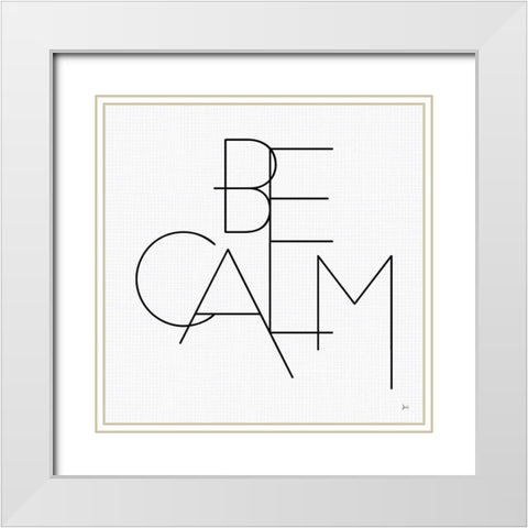 Calm I White White Modern Wood Framed Art Print with Double Matting by Aiken, Jess