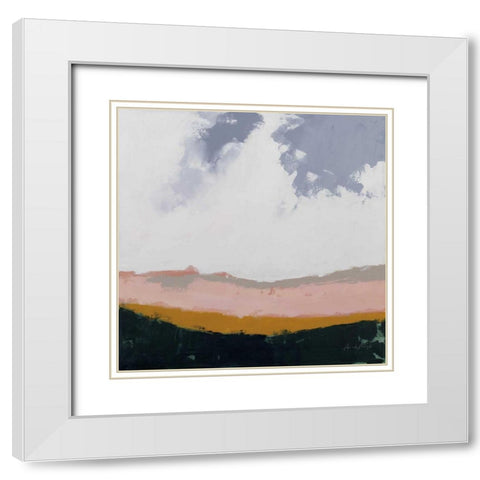 Hills Beyond Hills White Modern Wood Framed Art Print with Double Matting by Munger, Pamela