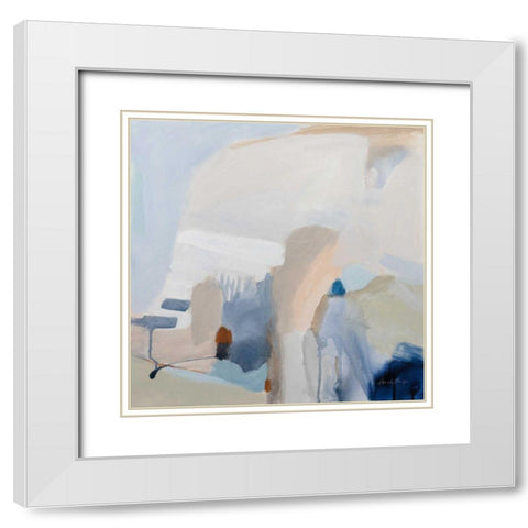 Transitions White Modern Wood Framed Art Print with Double Matting by Munger, Pamela