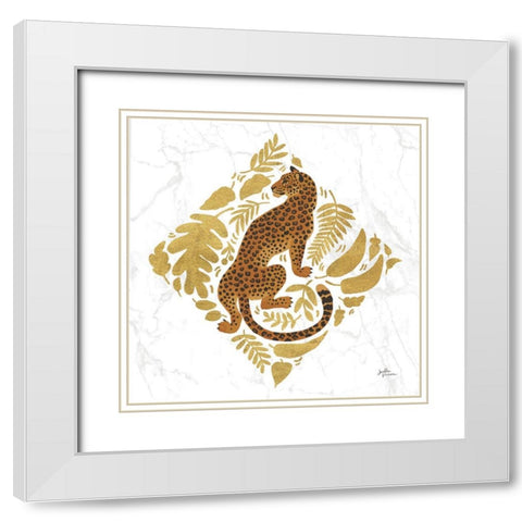 Big Cat Beauty VI Gold White Modern Wood Framed Art Print with Double Matting by Penner, Janelle