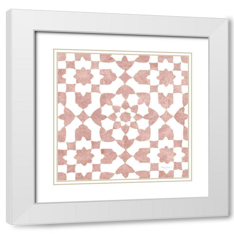Simply Elegant XVI Rose Gold Crop White Modern Wood Framed Art Print with Double Matting by Green, Nancy