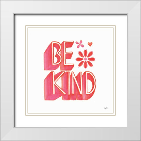 Kindness V White Modern Wood Framed Art Print with Double Matting by York, Leah