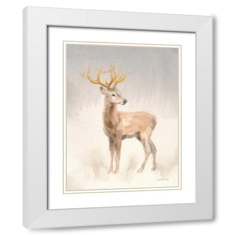 Regal Wild II White Modern Wood Framed Art Print with Double Matting by Nai, Danhui