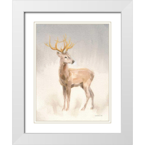 Regal Wild II White Modern Wood Framed Art Print with Double Matting by Nai, Danhui