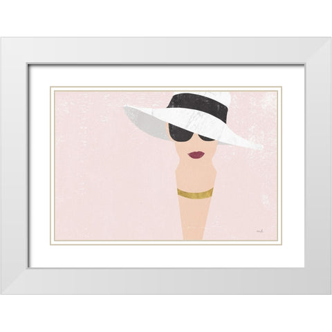 Fashion Forward Rose Gold White Modern Wood Framed Art Print with Double Matting by Hershey, Moira