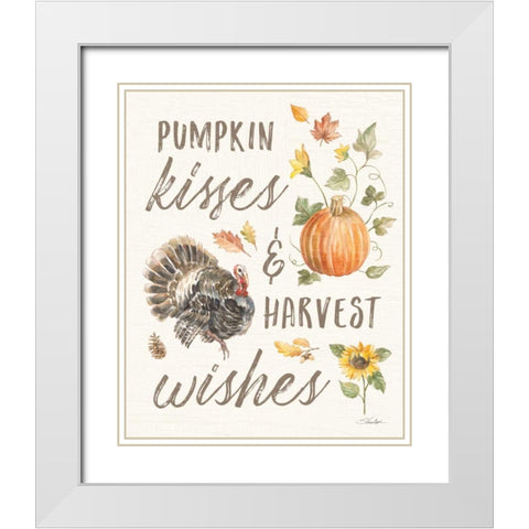 Happy Harvest VI White Modern Wood Framed Art Print with Double Matting by Vassileva, Silvia