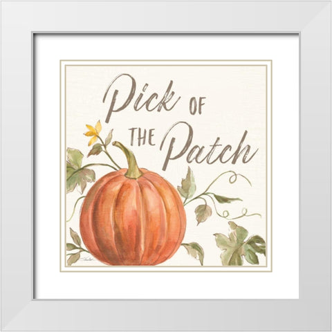 Happy Harvest VIII White Modern Wood Framed Art Print with Double Matting by Vassileva, Silvia