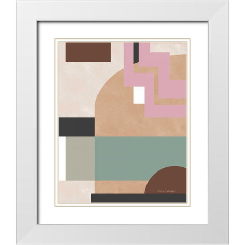 Soft Modern I White Modern Wood Framed Art Print with Double Matting by Gallagher, Megan