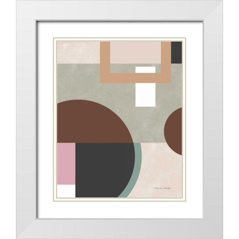 Soft Modern II White Modern Wood Framed Art Print with Double Matting by Gallagher, Megan