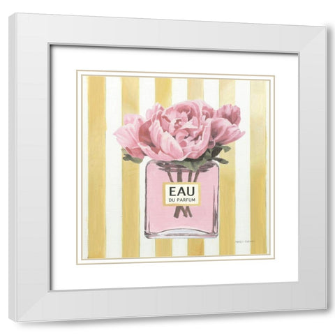 Simply Splendid Perfume White Modern Wood Framed Art Print with Double Matting by Fabiano, Marco