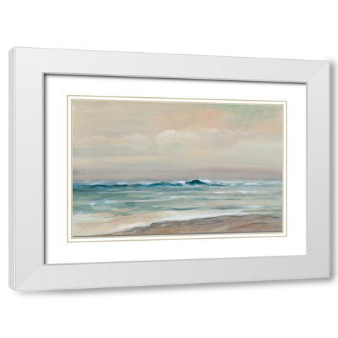 Whispering Wave White Modern Wood Framed Art Print with Double Matting by Vassileva, Silvia