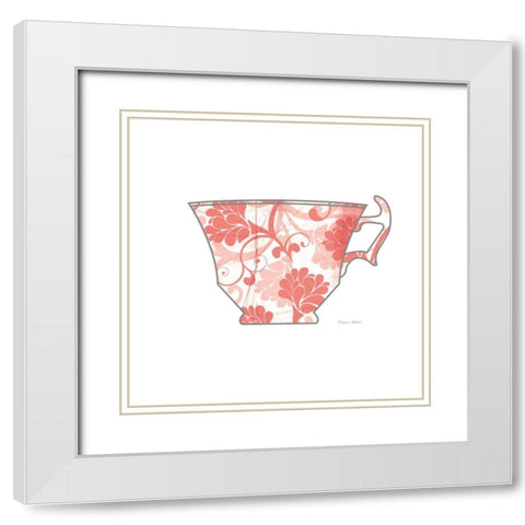 Bright Garden Cafe II White Modern Wood Framed Art Print with Double Matting by Aldrich, Belinda