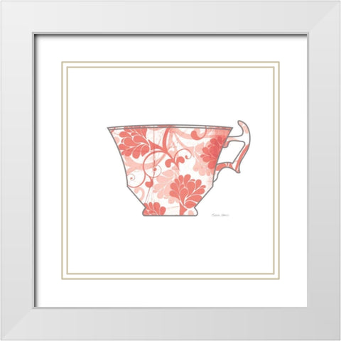 Bright Garden Cafe II White Modern Wood Framed Art Print with Double Matting by Aldrich, Belinda