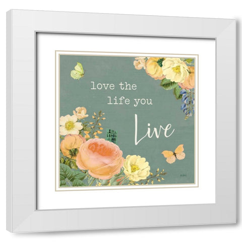 Garden District II Sage White Modern Wood Framed Art Print with Double Matting by Pertiet, Katie