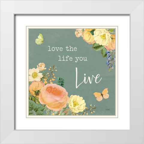 Garden District II Sage White Modern Wood Framed Art Print with Double Matting by Pertiet, Katie