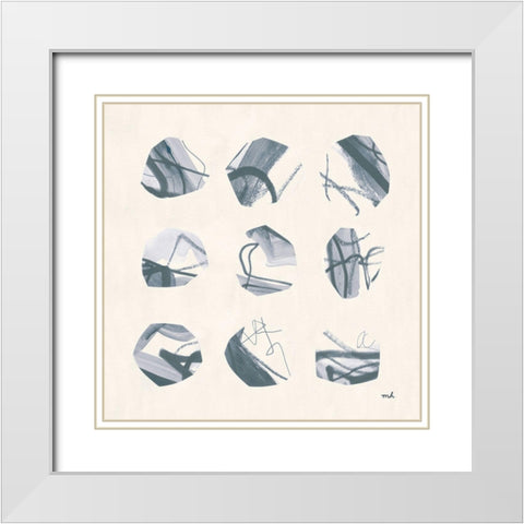 Tempest I Soft Blue White Modern Wood Framed Art Print with Double Matting by Hershey, Moira