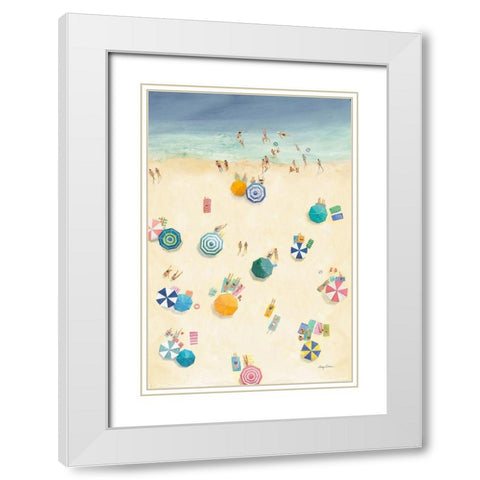 Summer Beach Fun II Bright White Modern Wood Framed Art Print with Double Matting by Tillmon, Avery
