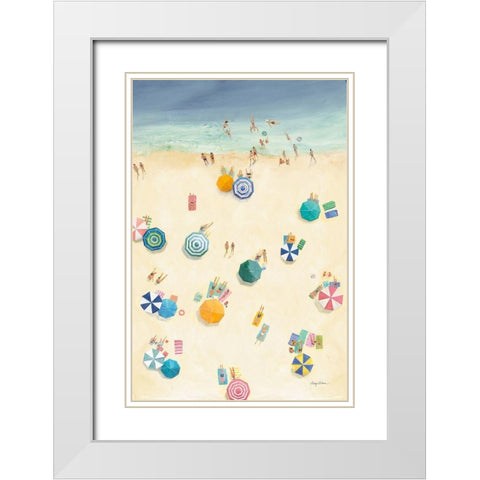 Summer Beach Fun II Bright White Modern Wood Framed Art Print with Double Matting by Tillmon, Avery