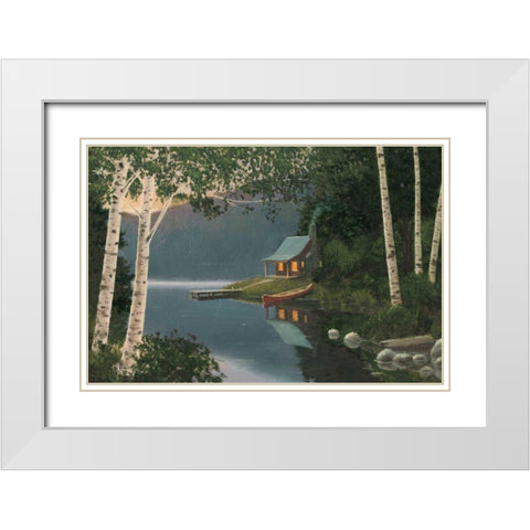 Quiet Evening I Summer White Modern Wood Framed Art Print with Double Matting by Wiens, James