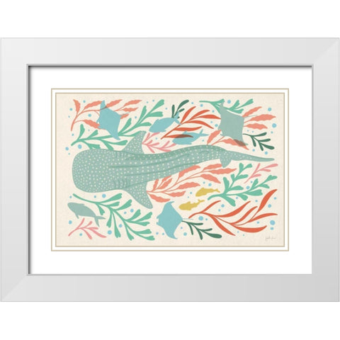 Under the Sea I White Modern Wood Framed Art Print with Double Matting by Penner, Janelle