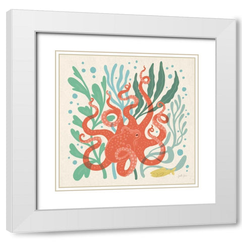 Under the Sea III White Modern Wood Framed Art Print with Double Matting by Penner, Janelle