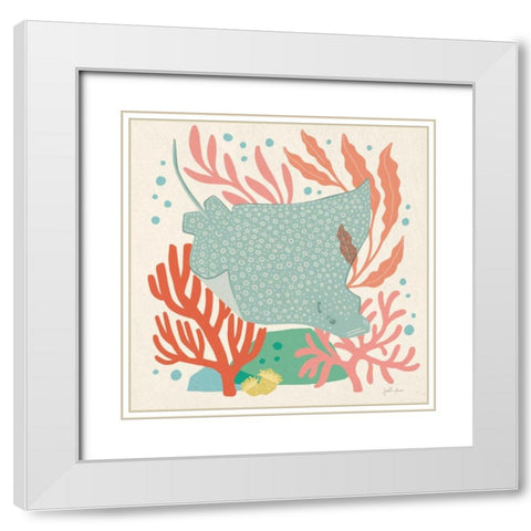 Under the Sea IV White Modern Wood Framed Art Print with Double Matting by Penner, Janelle