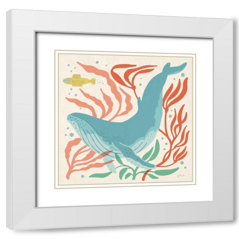 Under the Sea V White Modern Wood Framed Art Print with Double Matting by Penner, Janelle