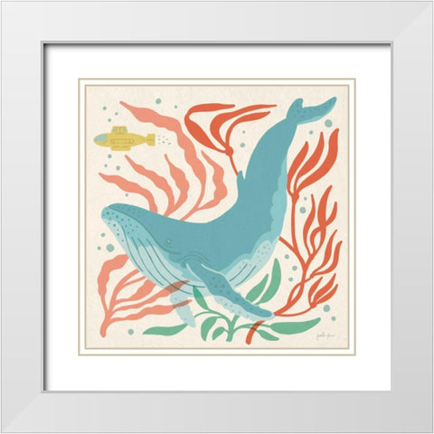 Under the Sea V White Modern Wood Framed Art Print with Double Matting by Penner, Janelle