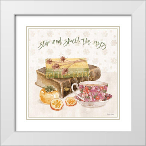 Cottage Charm VII White Modern Wood Framed Art Print with Double Matting by Grove, Beth