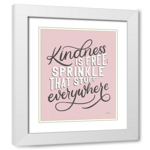 Everyday Sentiment IV Blush White Modern Wood Framed Art Print with Double Matting by Thorns, Becky