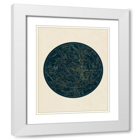Costellazioni I Light White Modern Wood Framed Art Print with Double Matting by Wild Apple Portfolio