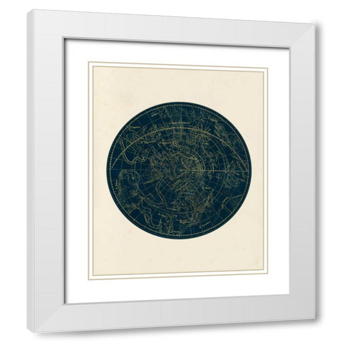 Costellazioni II Light White Modern Wood Framed Art Print with Double Matting by Wild Apple Portfolio