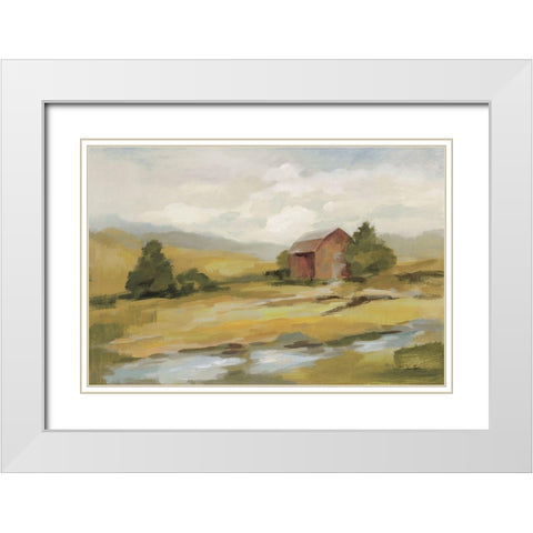 Springtime Farm Neutral White Modern Wood Framed Art Print with Double Matting by Vassileva, Silvia