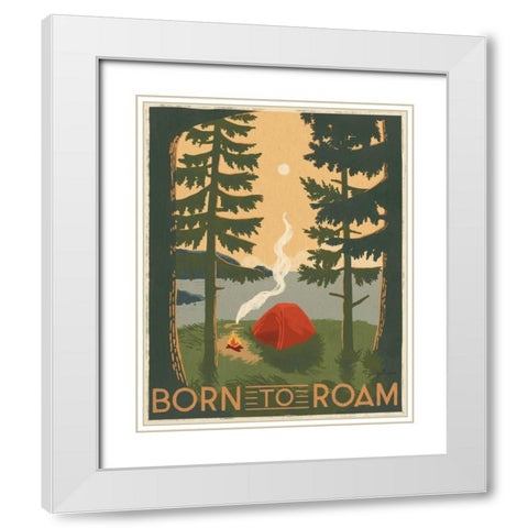 Born to Roam II White Modern Wood Framed Art Print with Double Matting by Penner, Janelle