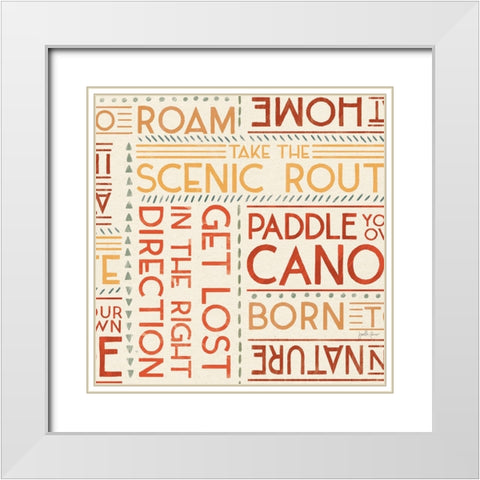 Born to Roam Pattern VB White Modern Wood Framed Art Print with Double Matting by Penner, Janelle