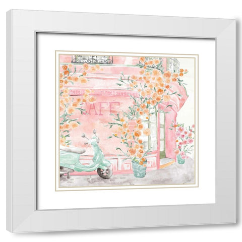 World Tour II White Modern Wood Framed Art Print with Double Matting by June, Dina