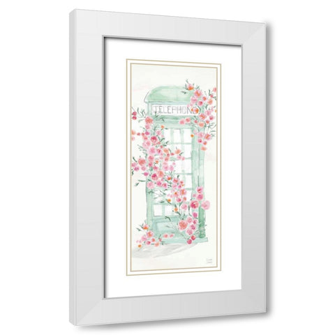 World Tour V White Modern Wood Framed Art Print with Double Matting by June, Dina