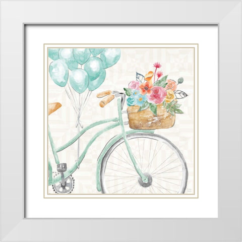 World Tour VIII White Modern Wood Framed Art Print with Double Matting by June, Dina