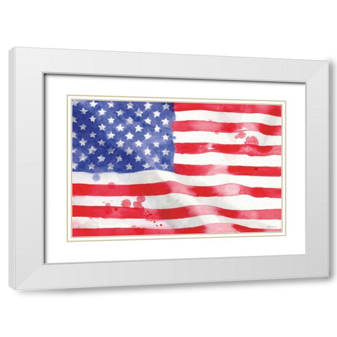 Americana Style I White Modern Wood Framed Art Print with Double Matting by Grove, Beth