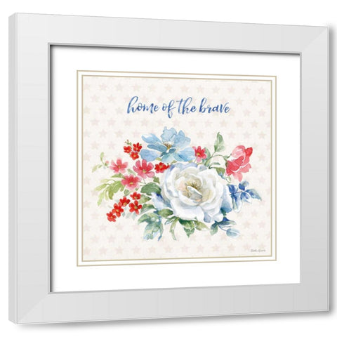 Americana Style III White Modern Wood Framed Art Print with Double Matting by Grove, Beth