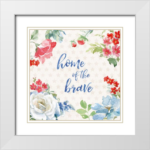 Americana Style V White Modern Wood Framed Art Print with Double Matting by Grove, Beth