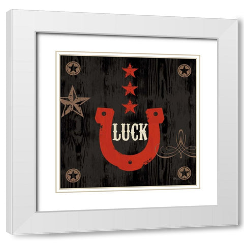 Saddle Up Icon I White Modern Wood Framed Art Print with Double Matting by Pela Studio